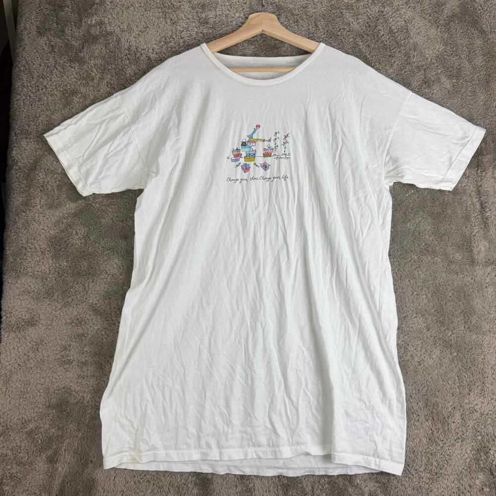 Vintage Anne Keenan Higgins Change Your Shoes Life Sleep Shirt Oversized Tee